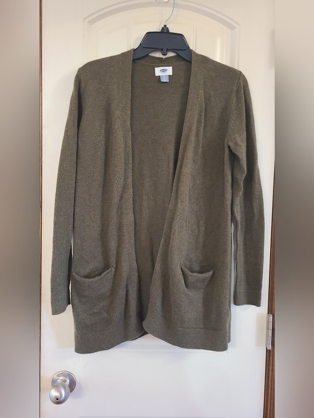 Old Navy Olive Open-Front Pocket Cardigan Sweater Size S